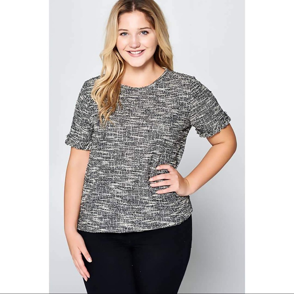 Tweed Knit Top